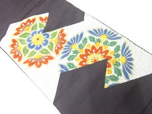 アンティーク　花模様織出し袋帯（材料）